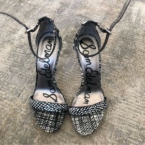 Sam Edelman heels Sz 7 Black White 5 Inch Eleanor